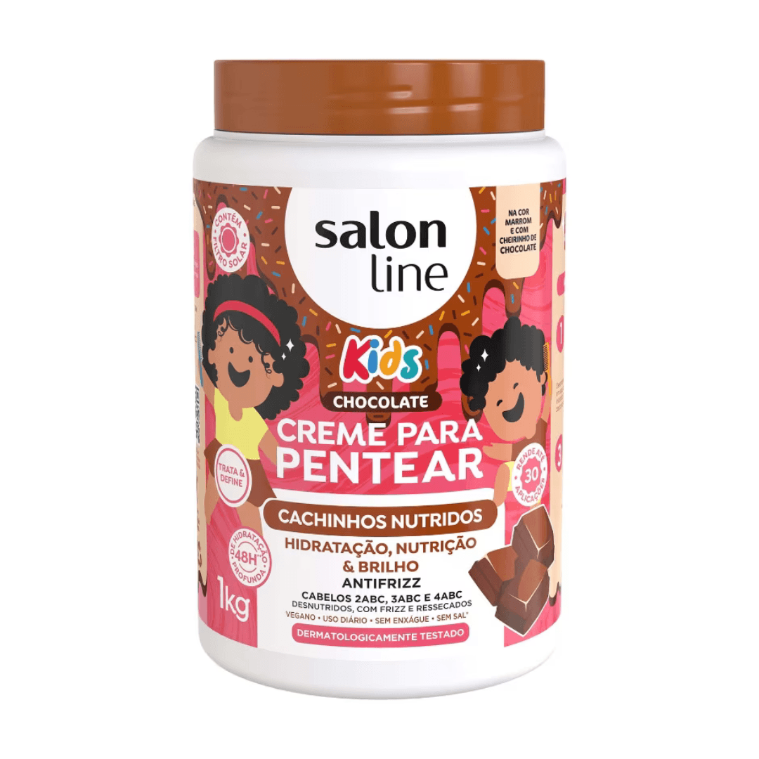 SALON LINE CREMA P/PEINAR CHOCOLATE 1KG