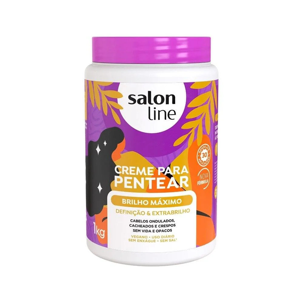 SALON LINE CREMA DE PEINAR BRILLO MAXIMO 1KG