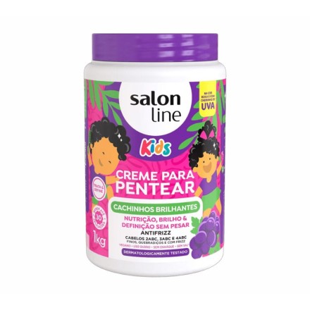 SALON LINE CREMA DE PEINAR KIDS  RIZOS BRILLANTES 1KG