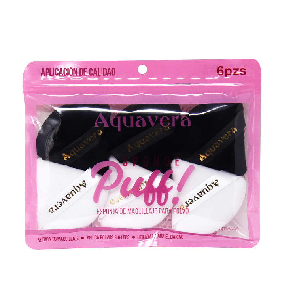 AQUAVERA SPONGE PUFF 6 PIEZAS