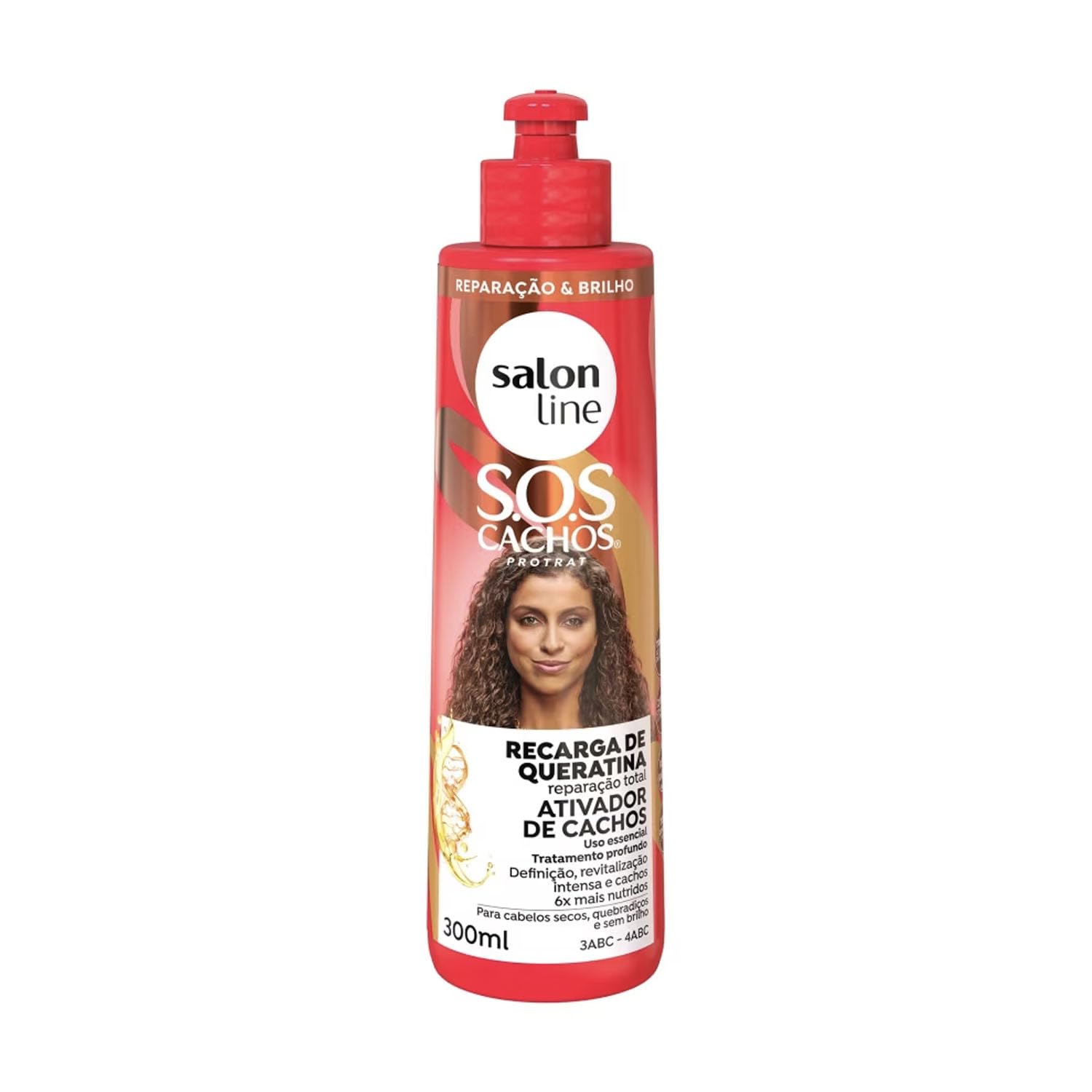 SALON LINE ACTIVADOR DE CACHOS RECARGA DE QUERATINA 300ML