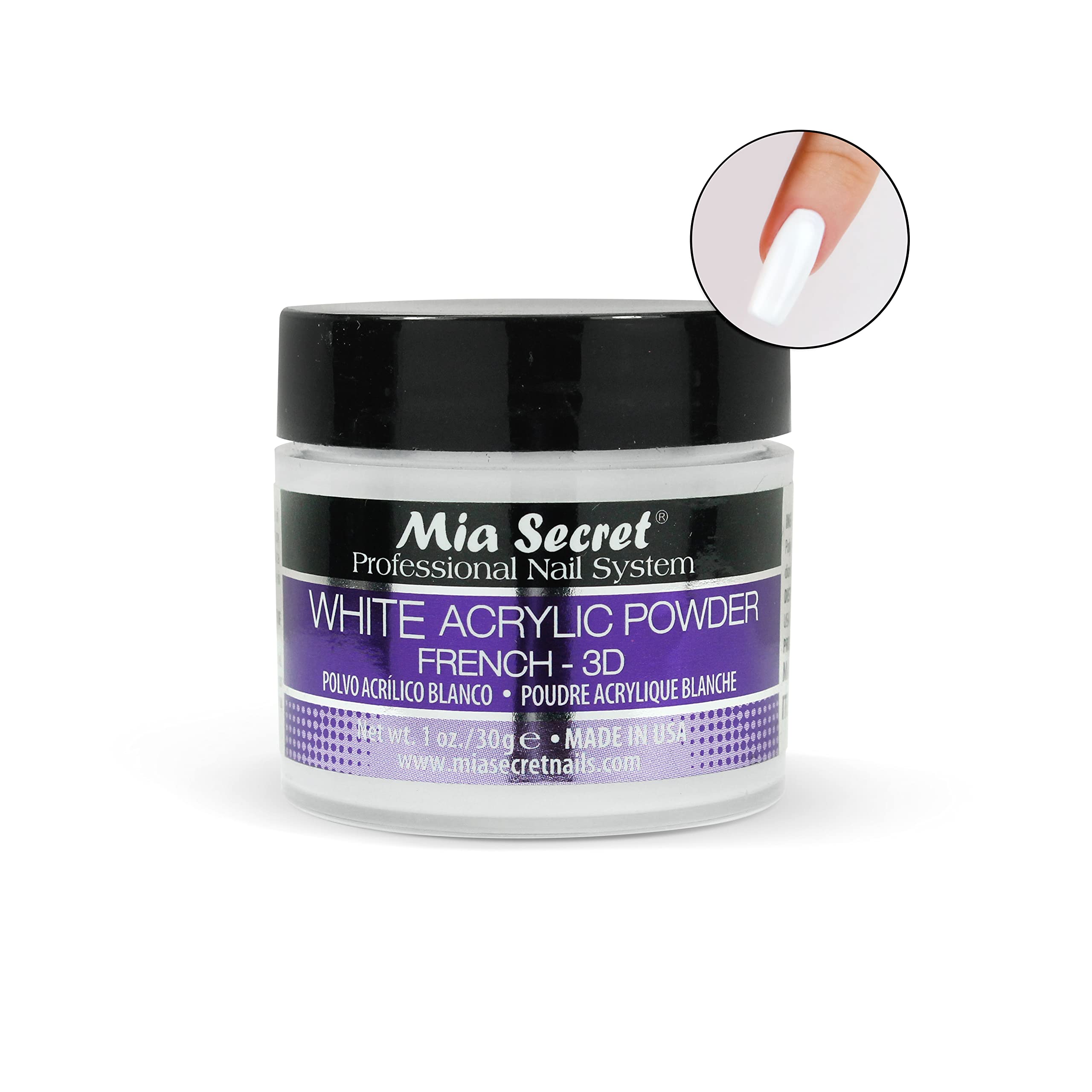 MIA SECRET POLVO ACRILICO WHITE FRECH 1OZ