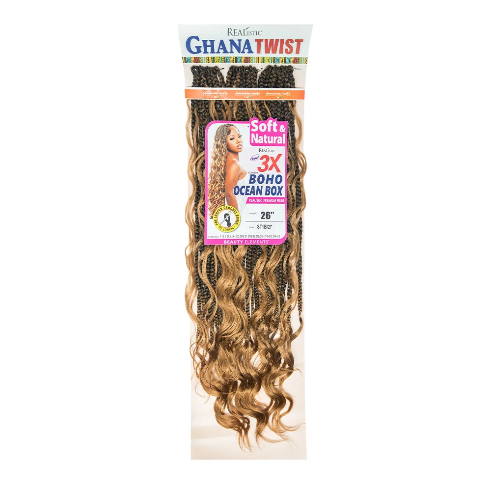 3X GHANA TWIST BOHO OCEAN 26"