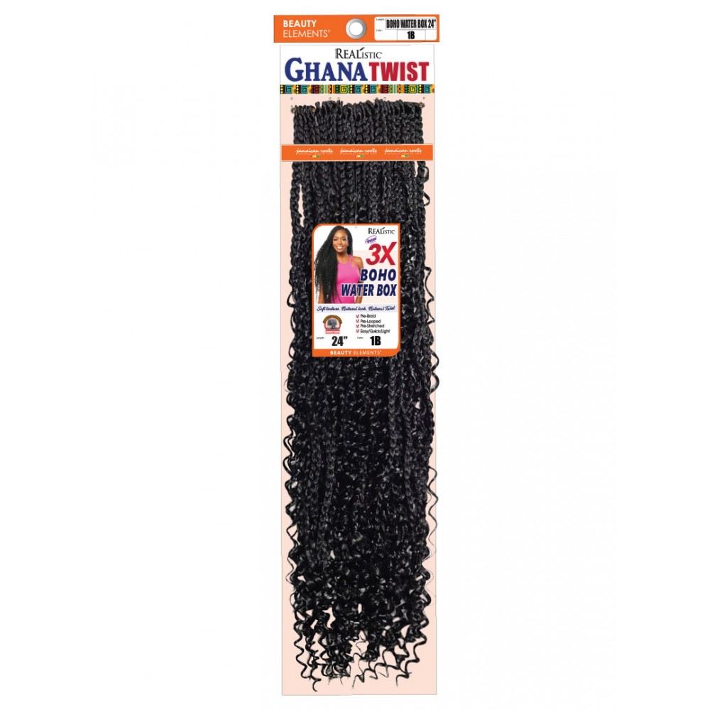 3X GHANA TWIST BOHO WATER 24"