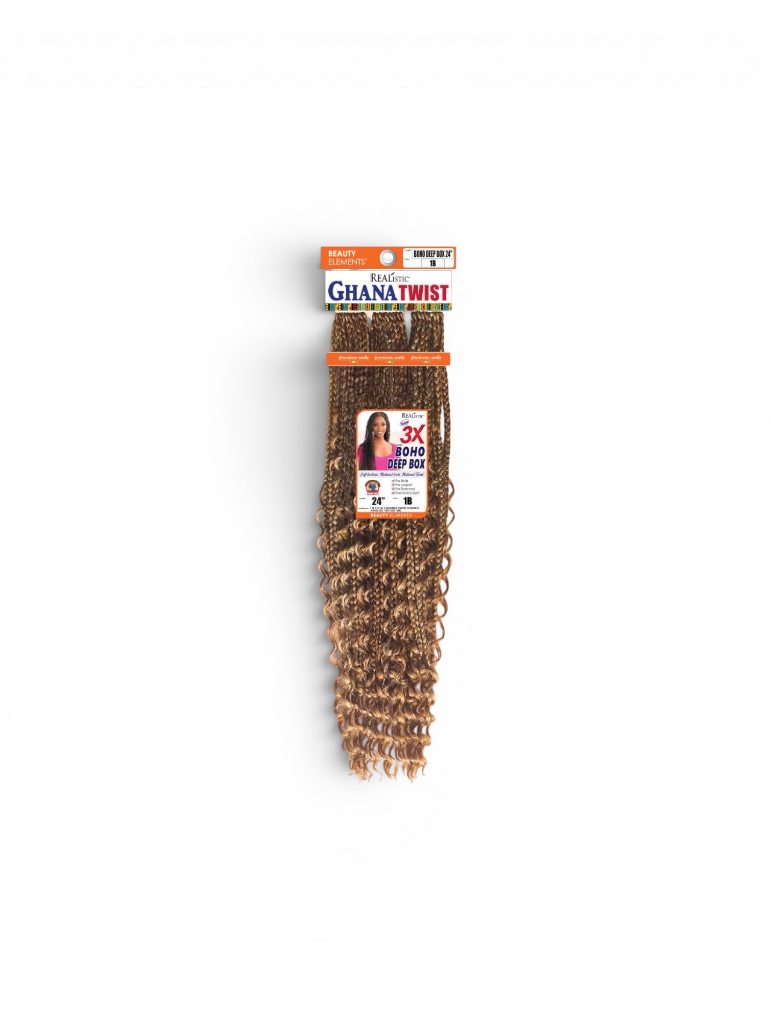 3X GHANA TWIST BOHO DEEP 24"