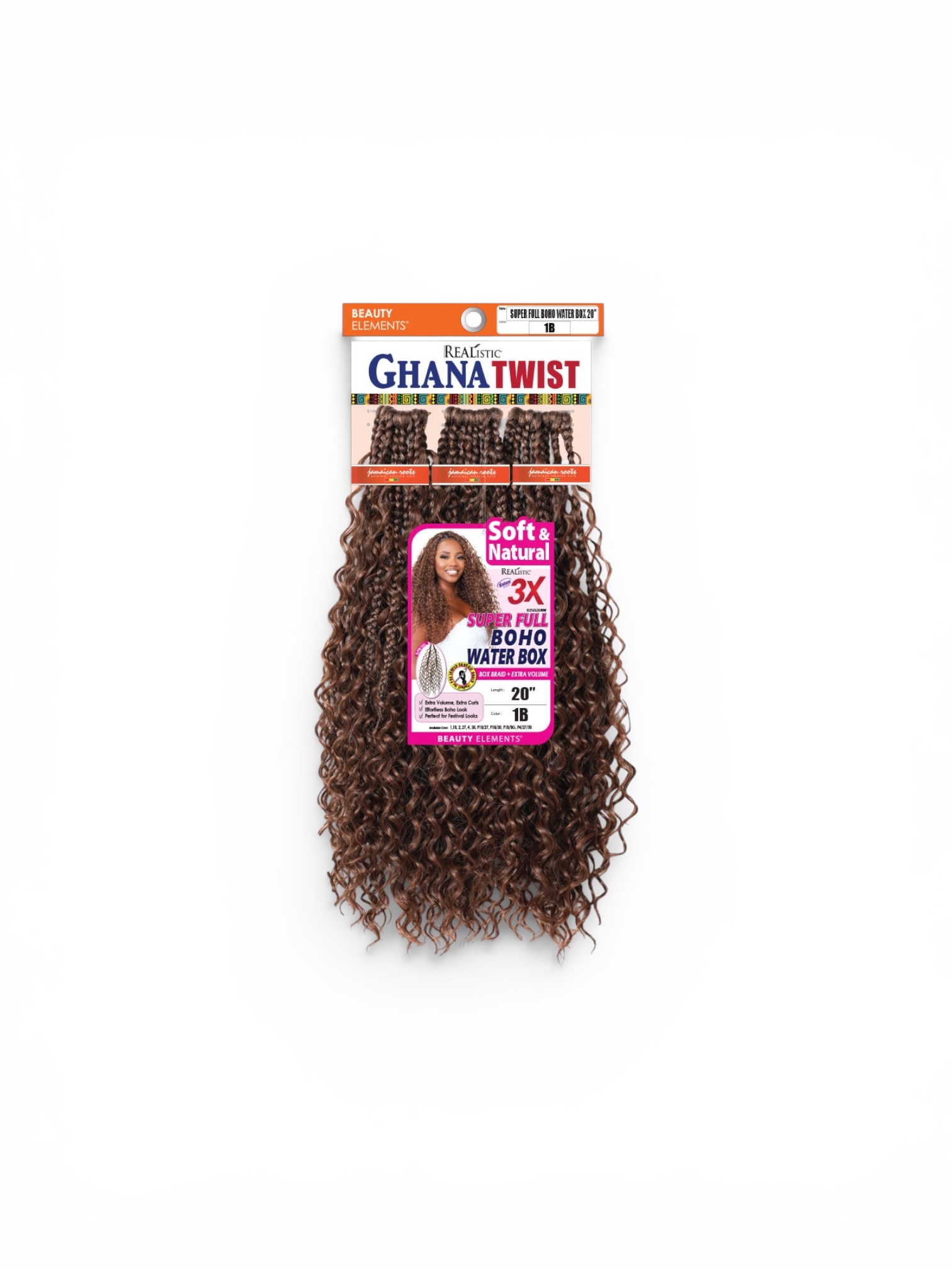 3X GHANA TWIST SUPER FULL BOHO WATER BOX 20"