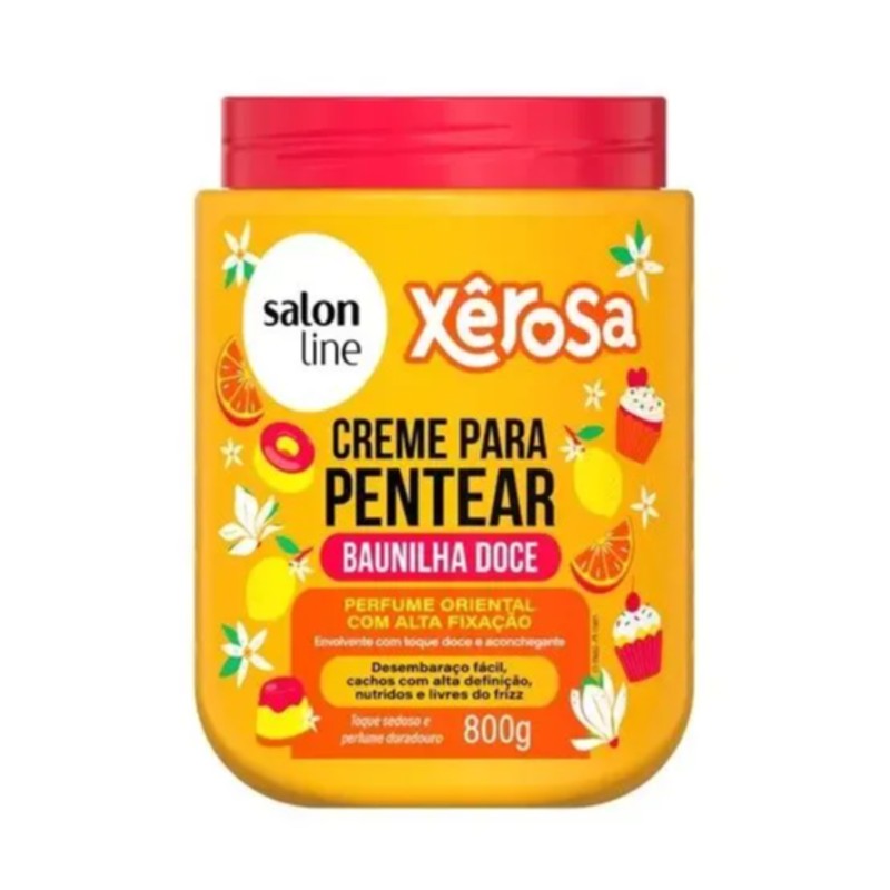 SALON LINE CREMA DE PEINAR XEROSA BAUNILHA DOCE 800G